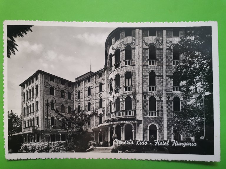 Cartolina - Venezia Lido - Hotel Hungaria - 1954