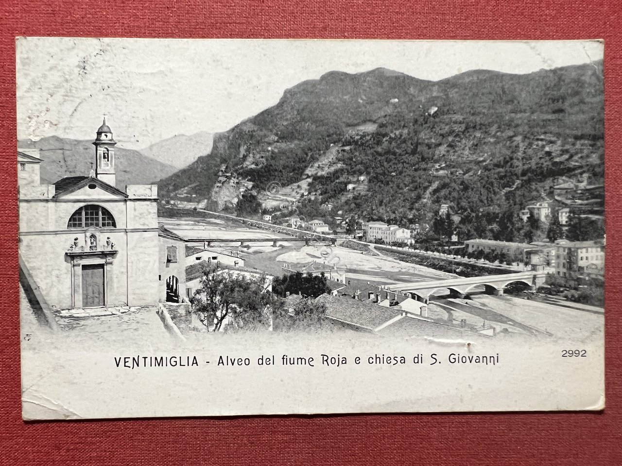 Cartolina - Ventimiglia - Alveo del Fiume Roja e Chiesa …