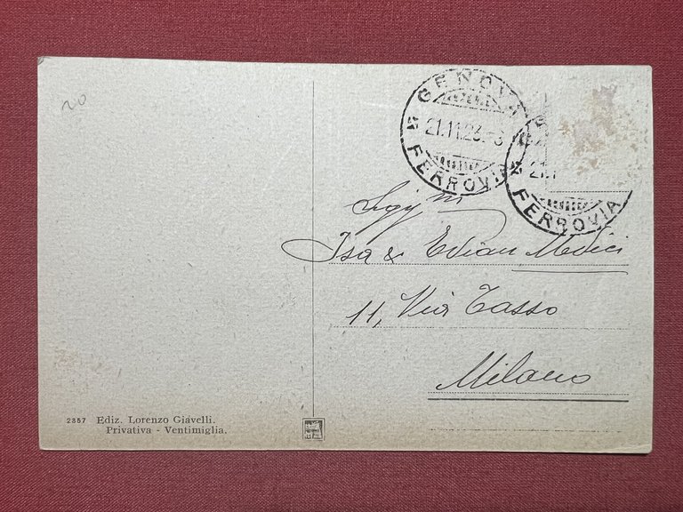 Cartolina - Ventimiglia ( Imperia ) - Confine Italico - …