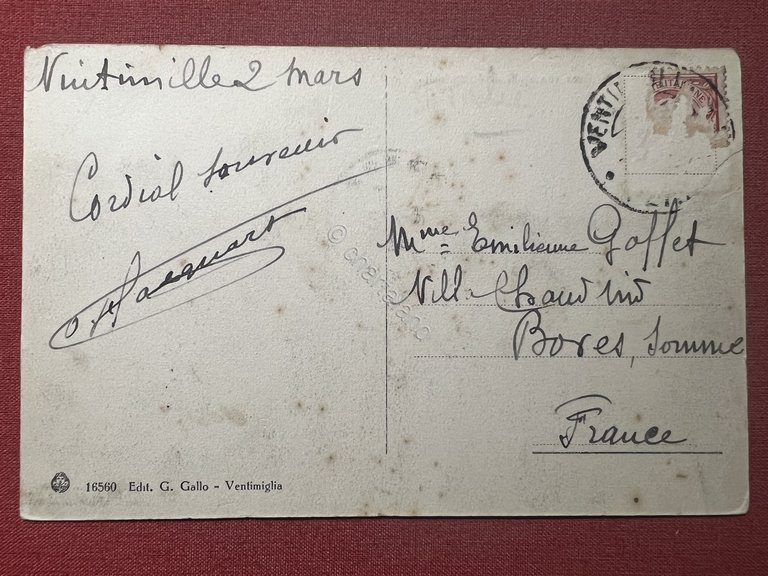 Cartolina - Ventimiglia ( Imperia ) - Panorama con Stazione …