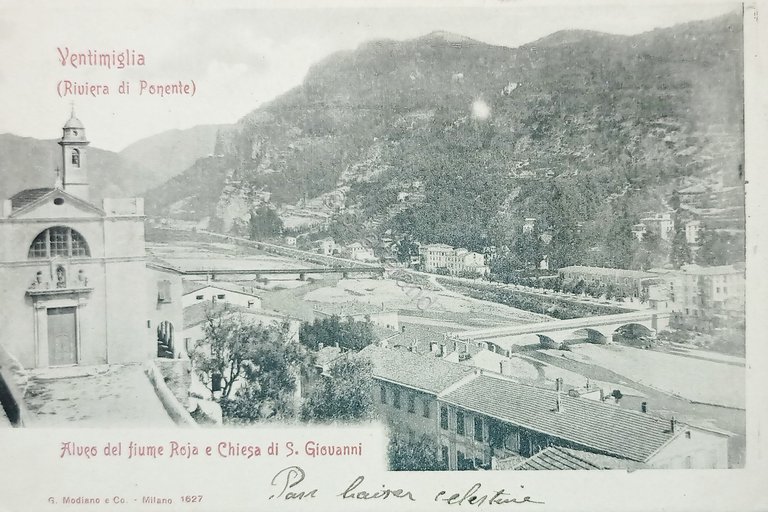Cartolina - Ventimiglia ( Riviera di Ponente ) - Chiesa …