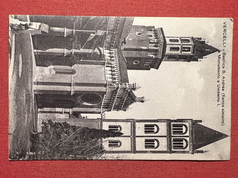 Cartolina - Vercelli - Basilica di S. Andrea e Monumento …