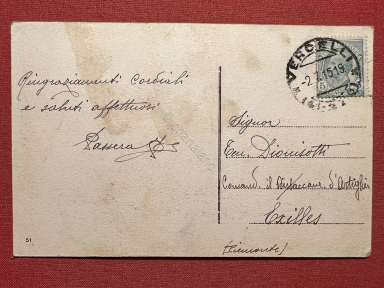 Cartolina - Vercelli - Basilica di S. Andrea e Monumento …