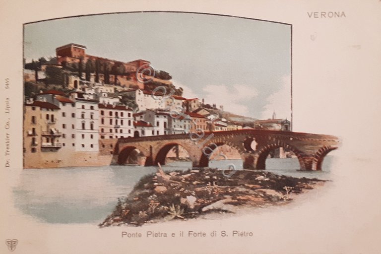Cartolina - Verona - Ponte Pietra e il Forte di …