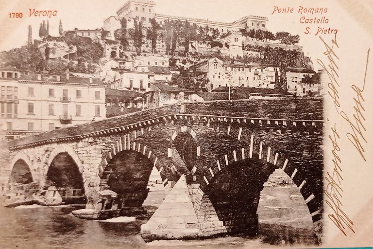 Cartolina - Verona - Ponte Romano - Castello S. Pietro …