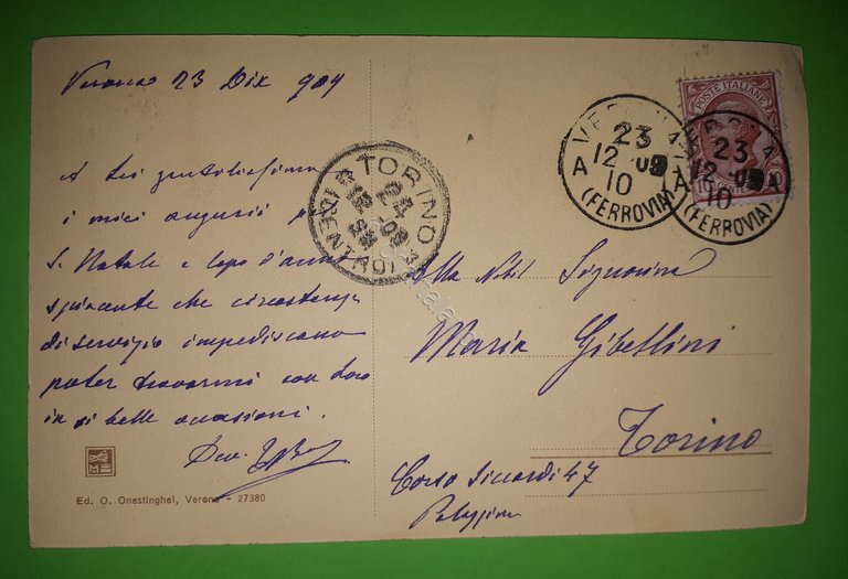 Cartolina - Verona - Teatro Romano - 1909