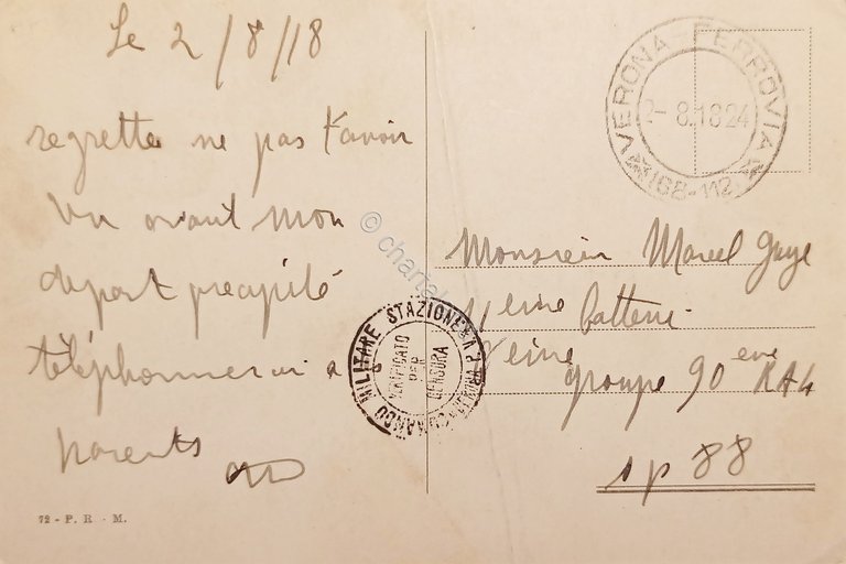 Cartolina - Verona - Via Mazzanti - 1918