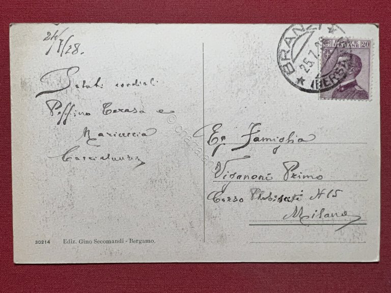 Cartolina - Vette Orobiche dal Corno Stella - 1928