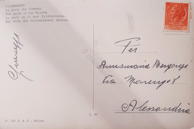 Cartolina - Viareggio - La Perla del Tirreno - 1950 …