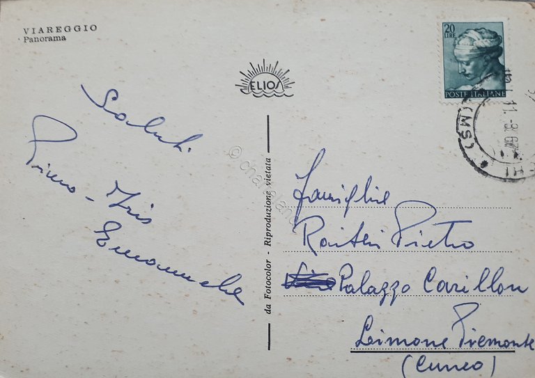 Cartolina - Viareggio - Panorama - 1967