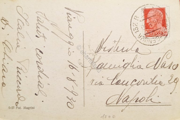 Cartolina - Viareggio - Tramonto - 1930