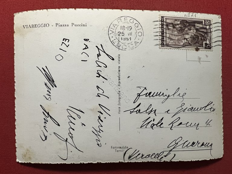 Cartolina - Viareggio ( Lucca ) - Piazza Puccini - …