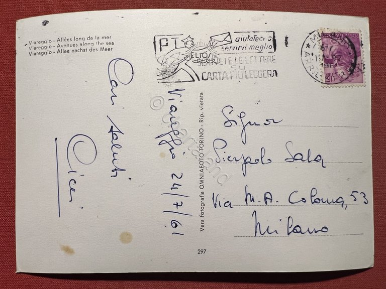 Cartolina - Viareggio ( Lucca ) - Viale Lungomare - …