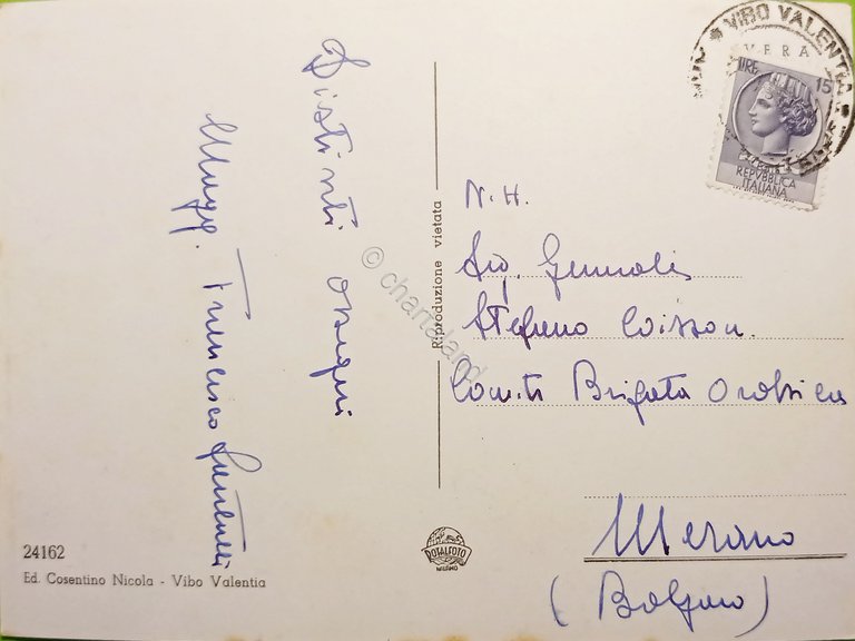 Cartolina - Vibo Valentia - Il Castello Normanno - 1960 …