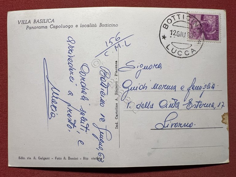 Cartolina - Villa Basilica ( Lucca ) - Panorama - …