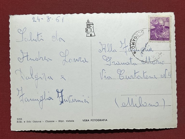 Cartolina - Villa D'Ogna ( Bergamo ) - Frazione - …