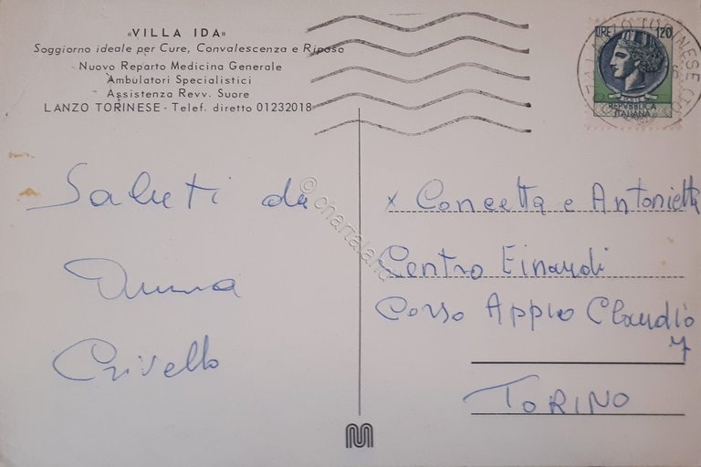 Cartolina - Villa Ida - Lanzo Torinese - 1966
