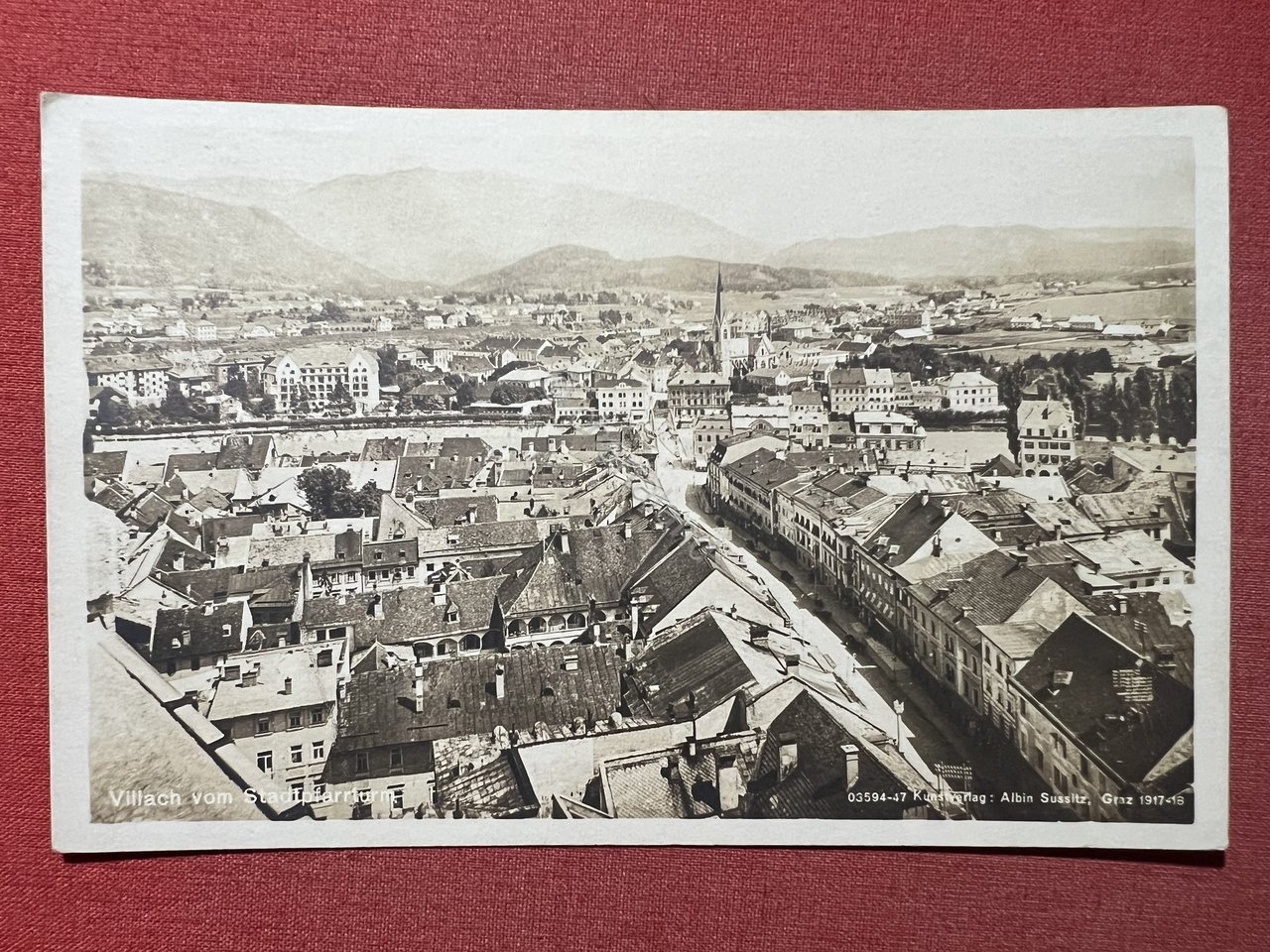 Cartolina - Villach vom Stadt Atrium - 1920 ca.
