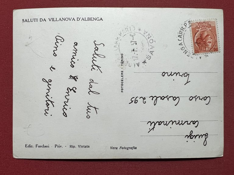 Cartolina - Villanova d'Albenga ( Savona ) - Panorama di …