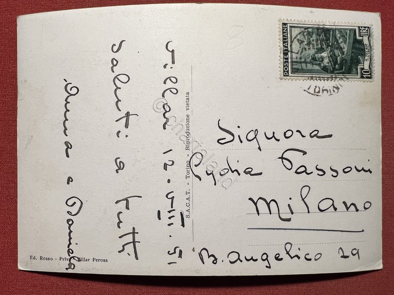 Cartolina - Villar Perosa ( Torino ) - Stabilimento R.I.V. …