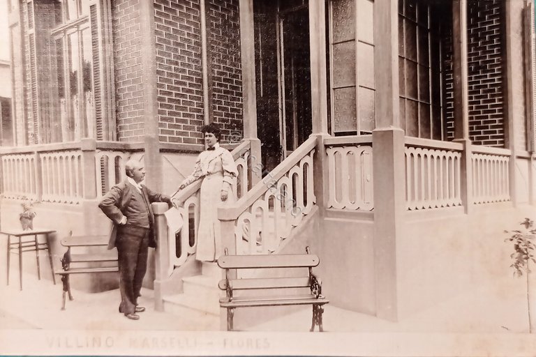 Cartolina - Villino Marselli - Flores - 1900 ca. ///////