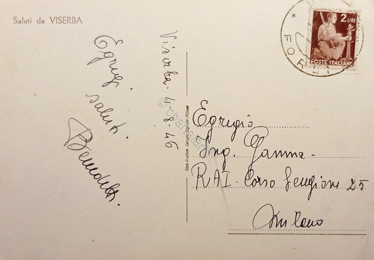 Cartolina - Viserba ( Rimini ) - Gita in Moscone …