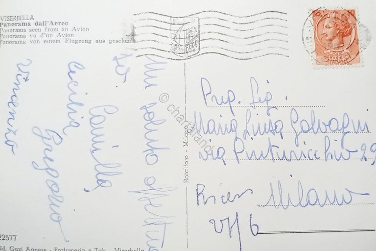 Cartolina - Viserbella - Panorama visto dall'Aereo - 1957