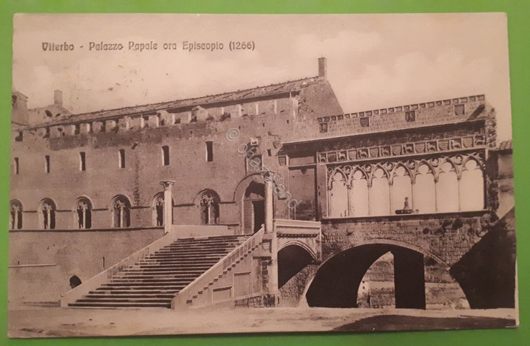 Cartolina - Viterbo - Palazzo Papale ora Episcopio - 1915