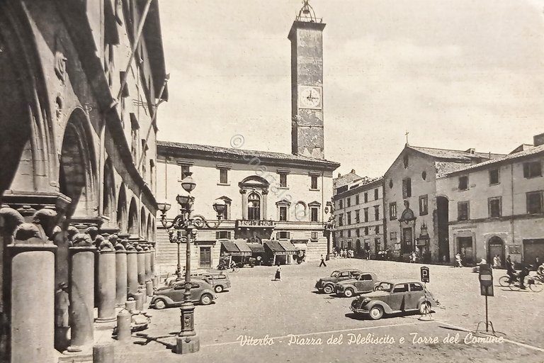 Cartolina - Viterbo - Piazza del Plebiscito e Torre del …