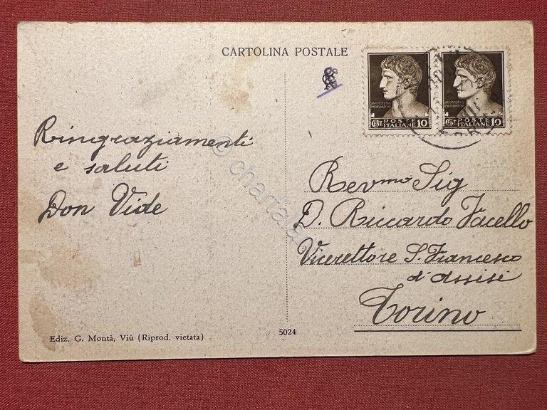 Cartolina - Viù ( Torino ) - Il Calcante, visto …