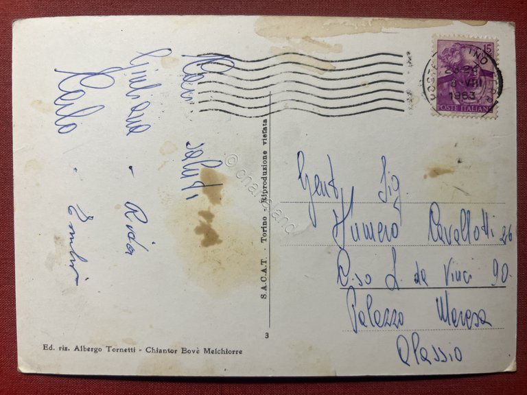 Cartolina - Viù ( Torino ) - Tornetti - Albergo …