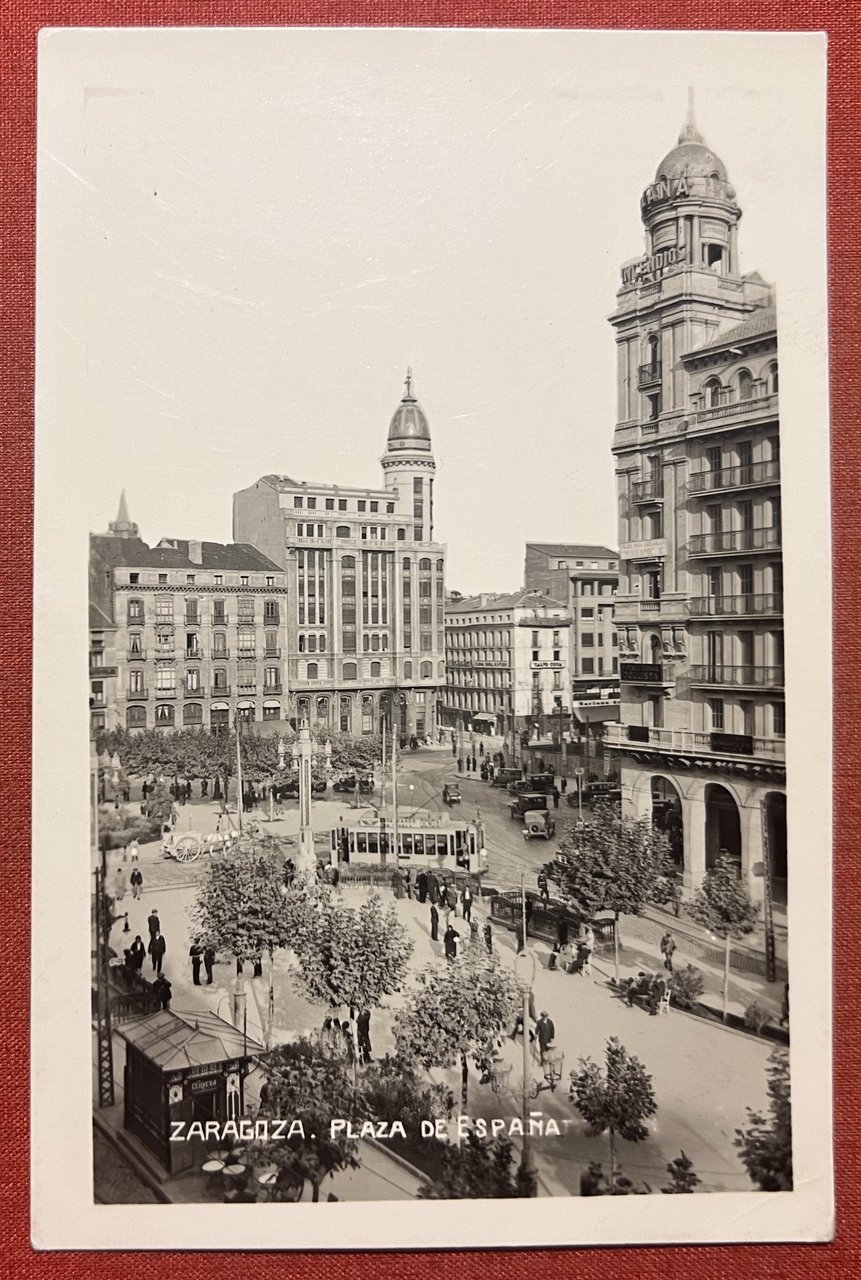 Cartolina - Zaragoza - Plaza De Espana - 1937 | Immagine principale