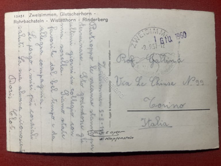 Cartolina - Zweisimmen - Gletscherhorn - Rohrbachstein - Wistätthorn - …