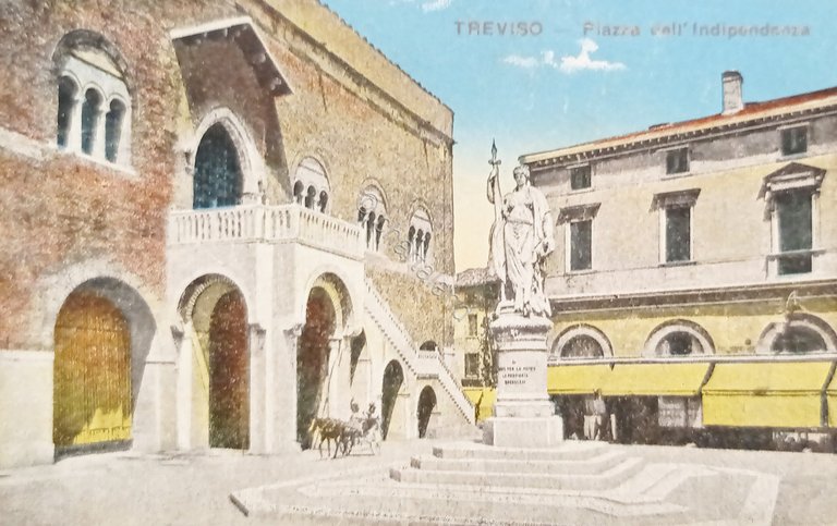 Cartolina -Treviso - Piazza dell'Indipendenza - 1920 ca.