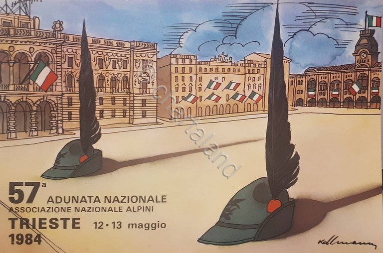 Cartolina 57 ^ Adunata Nazionale Associazione Alpini - Trieste 12/13 …