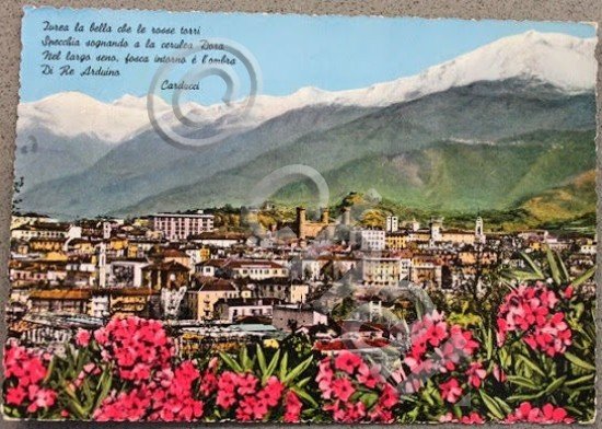 Cartolina a colori - Veduta Ivrea e poesia Carducci - … | Immagine Gallery 1