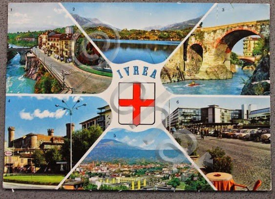 Cartolina a colori - vedute di Ivrea anni '60 | Immagine Gallery 1