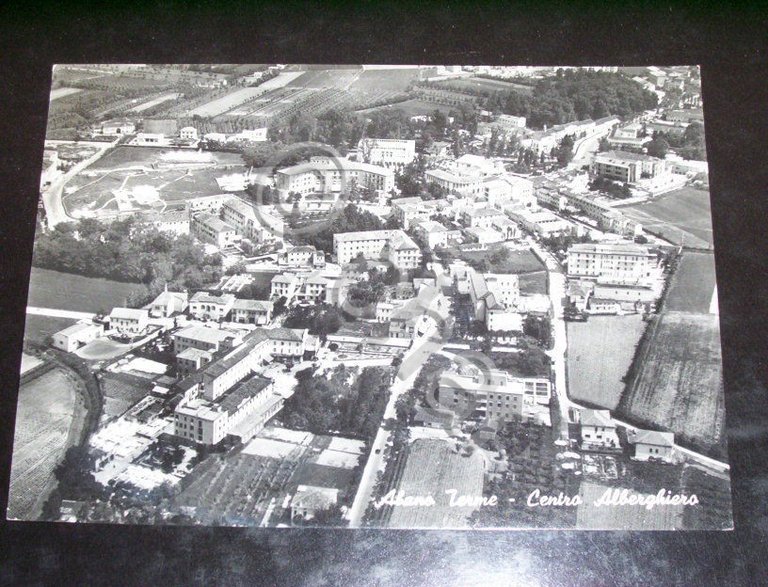 Cartolina Abano Terme - Centro Alberghiero 1961