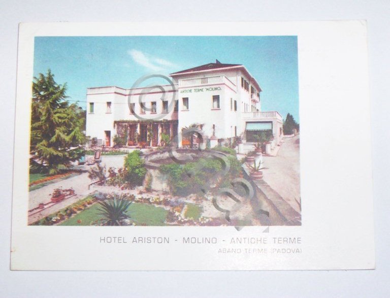 Cartolina Abano Terme - Hotel Ariston Molino 1959