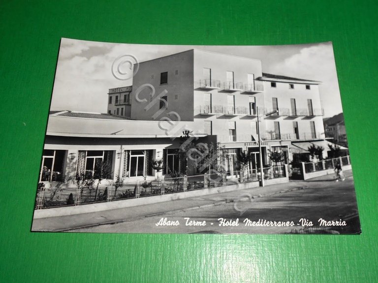 Cartolina Abano Terme - Hotel Mediterraneo - Via Marzia 1960 …
