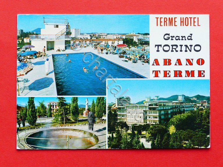 Cartolina Abano Terme - Hotel Terme Grand Torino - 1972