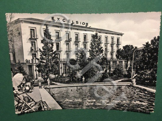 Cartolina Abano Terme - Padova - Piscina Termale Dello Stabilimento …