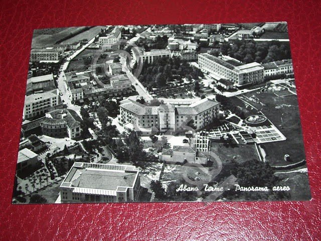 Cartolina Abano Terme - Veduta aerea 1959