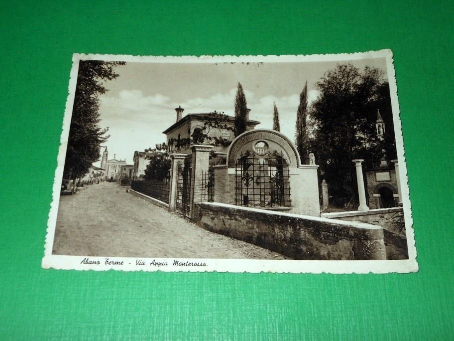 Cartolina Abano Terme - Via Appia Monterosso 1940.