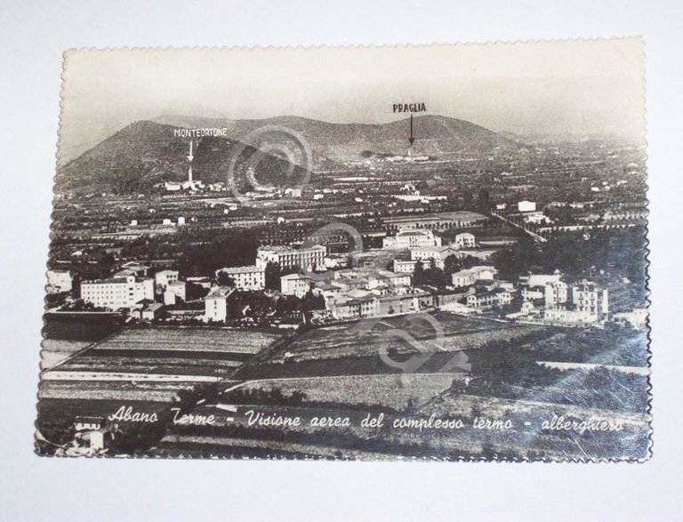 Cartolina Abano Terme Complesso termo alberghiero 1951