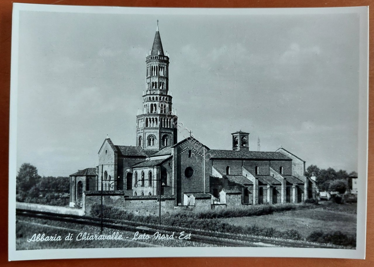 Cartolina Abbazia di Chiaravalle - Lato Nord-Est - 1950 ca. | Immagine principale