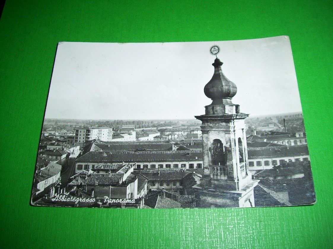 Cartolina Abbiategrasso - Panorama 1955.