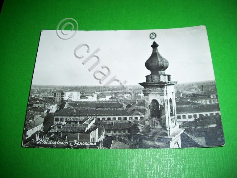 Cartolina Abbiategrasso - Panorama 1955.