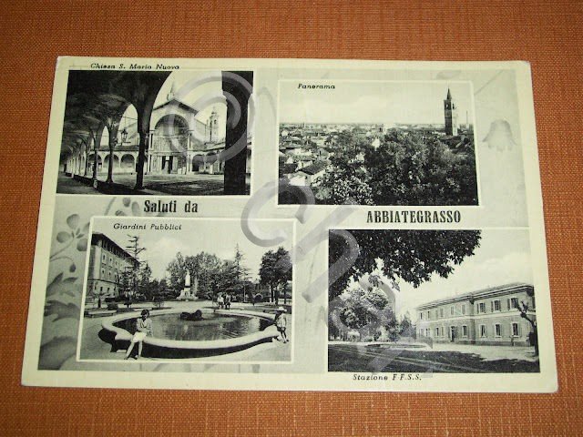 Cartolina Abbiategrasso - Vedute diverse 1940 ca.