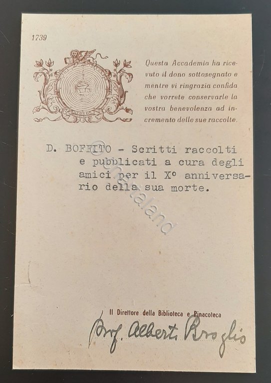 Cartolina Accademia dei Concordi - Rovigo - 1957
